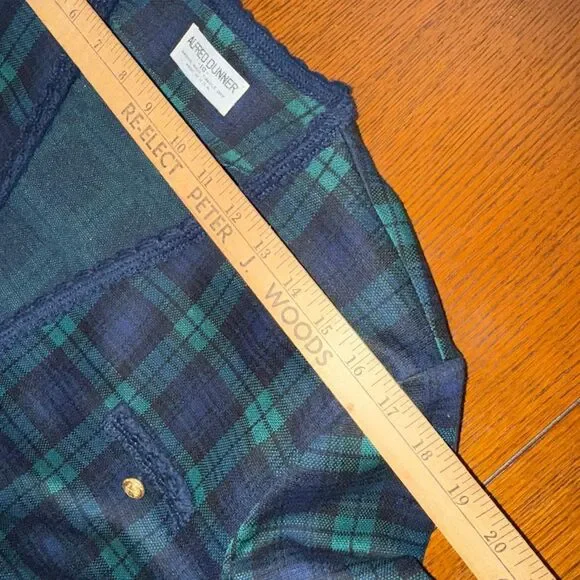 Alfred Dunner Vintage Plaid Jacket – Size 10 – Made in USA – Gold Button Trim - Picture 9 of 11